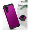 PC+ Silicone Three-piece Anti-drop Protection Case for Galaxy Note10(Dark purple)
