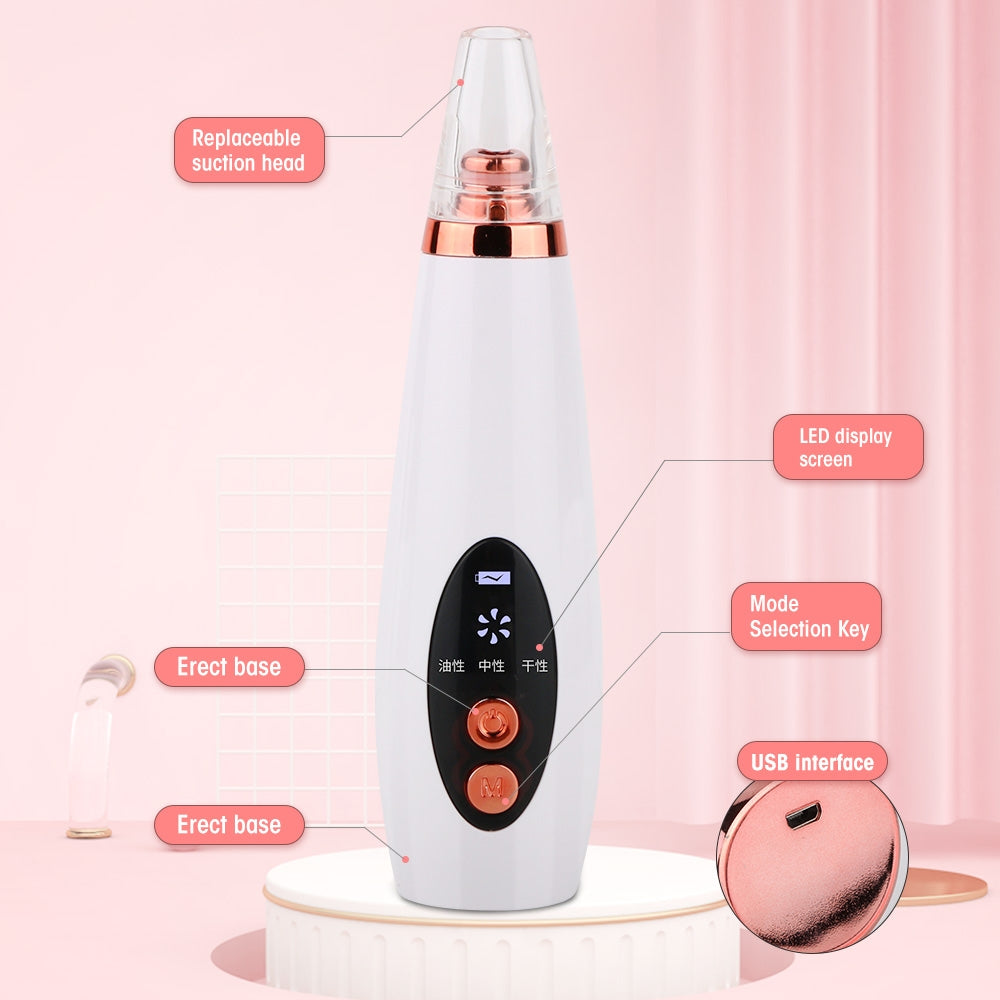 C-2018 Charging Display Section Blackhead Instrument  Acne Blackhead Export Cleansing Instrument Household Face Pore Cleaner