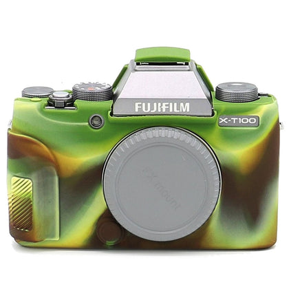 Richwell Soft Silicone TPU Skin Body Rubber Camera Case Bag Full Cover for Fujifilm Fuji X-T100 Digital Camera(Camouflage)