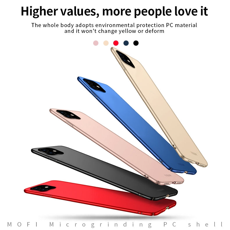 MOFI Frosted PC Ultra-thin Hard Case for iPhone 11(Rose gold)