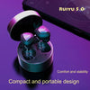Duosi DY-18 TWS Stereo Bluetooth 5.0 Earphone with 450mAh Charging Box (Black)