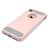 For iPhone 8 TPU + PC Brushed Texture Protective Back Cover Case(Rose Gold)