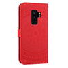 For Galaxy S9 Plus Pressed Printing Sticking Drill Pattern Horizontal Flip PU Leather Case with Holder & Card Slots & Wallet & & Lanyard(Red)
