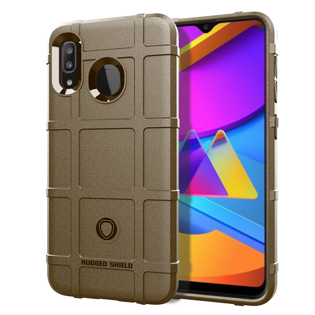 For Huawei Enjoy 10 Plus   Full Coverage Shockproof TPU Case(Brown)
