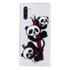 For Galaxy Note 10 Oil Embossed Pattern Anti-Drop TPU Case(Three Pandas)