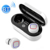 TWS Fingerprint Touch Bluetooth Headset LED Battery Display With Charging Bin(White)
