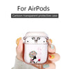 For Apple AirPods 1 / 2 Fashion Transparent Silicone TPU Bluetooth Earphone Protective Case(Corolla Girl)