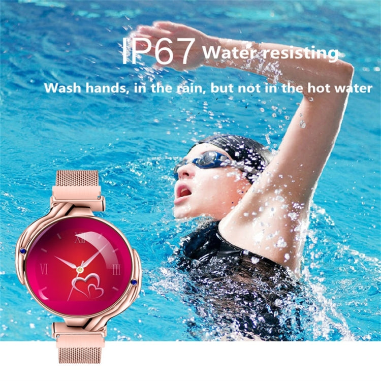 Z38 1.04 inch IPS Color Screen Women Smart Watch IP67 Waterproof,Support Call Reminder /Heart Rate Monitoring/Blood Pressure Monitoring/Sleep Monitoring(Silver)