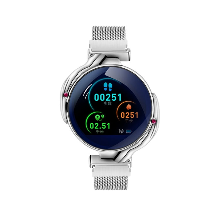 Z38 1.04 inch IPS Color Screen Women Smart Watch IP67 Waterproof,Support Call Reminder /Heart Rate Monitoring/Blood Pressure Monitoring/Sleep Monitoring(Silver)