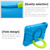 For iPad MINI1/2/3 EVA + PC Flat Protective Shell with 360 ° Rotating Bracket(Blue+Grass Green)