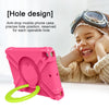 For iPad 10.2  EVA + PC Flat Protective Shell with 360 ° Rotating Bracket(Rose Red+Grass Green)
