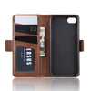 For iPhone 8 / 7 Double Buckle Crazy Horse Business Mobile Phone Holster with Card Wallet Bracket Function(Brown)