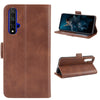 For Huawei Honor 20/Nova 5T Double Buckle Crazy Horse Business Mobile Phone Holster with Card Wallet Bracket Function(Brown)