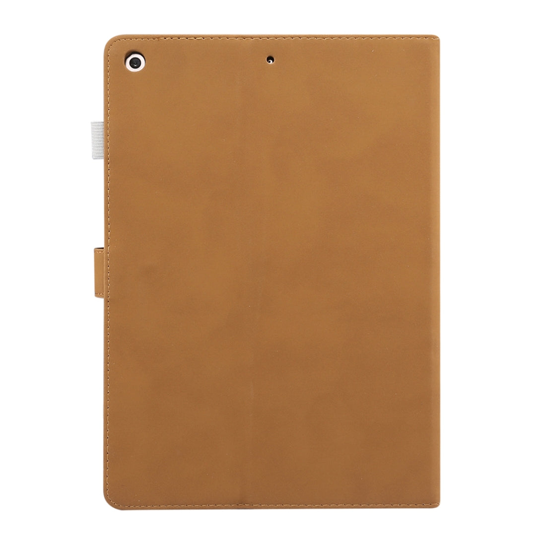 For iPad 10.2 (2019) ENKAY Stand Folio Cover Leather Smart Case with Auto Sleep / Wake-up Function(Light Brown)