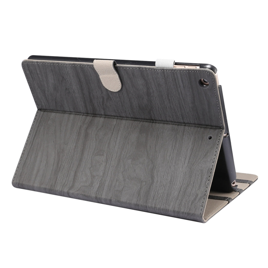 For iPad 10.2 (2019) ENKAY Stand Folio Cover Leather Smart Case with Auto Sleep / Wake-up Function(Grey)
