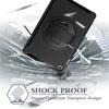 For iPad 10.2 2019   360 Degree Rotation PC + Silicone Protective Case with Holder & Hand-strap(Gray)