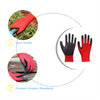 2 Pairs Red Yarn Black Latex-nylon Nitrile Anti-static Work Safety Gloves Mechanic Working Gloves