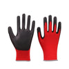 2 Pairs Red Yarn Black Latex-nylon Nitrile Anti-static Work Safety Gloves Mechanic Working Gloves