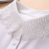 Polyester Hollow Fake Collar Shirt Fake Collar(White)