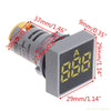 AD101-22VMS Mini AC 20-500V Voltmeter Square Panel LED Digital Voltage Meter Indicator(White)
