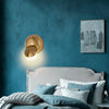 Rotating Wall Round Bedside Staircase Indoor Corridor Wall Lamp(Gold)