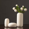 4 PCS Creativity Simple White Vases Ceramic Vases Home Decoration, Size:Small