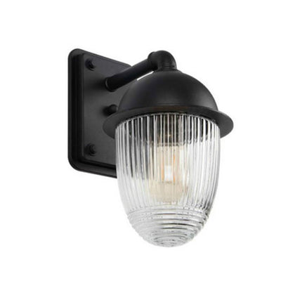 Waterproof Rust-proof Glass Ball Outdoor Wall Lamp Courtyard Exterior Wall Balcony Corridor Light, Specification:Small Size