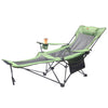 Portable Outdoor Folding Recliner Wild Fishing Camping Leisure Stool Stainless Steel Folding Beach Chair Furniture(Green)