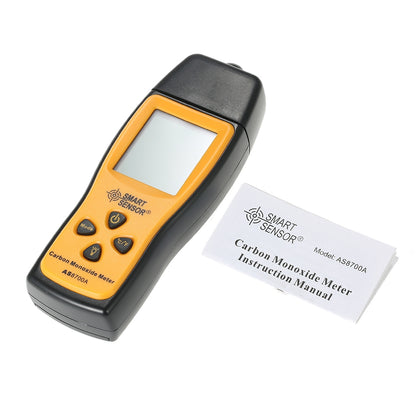 Smart Sensor AS8700A Handheld Carbon Monoxide Meter High Precision Digital CO Leak Detector Analyzer,  Sound  Light Alarm, Range: