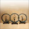 Modern Abstract Art Resin Yoga Pose Statue Yoga Studio Decorations(Smart)
