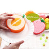 Household Kitchen Fruit Shape Sponge Efficient Clean Dish Cloth Scouring Pads(Cantaloupe)