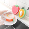Household Kitchen Fruit Shape Sponge Efficient Clean Dish Cloth Scouring Pads(Cantaloupe)