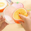 Household Kitchen Fruit Shape Sponge Efficient Clean Dish Cloth Scouring Pads(Orange)