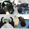 Outdoor Sports Hiking Winter Leather Soft Warm Bike Gloves For Men Women, Size:M (Black)