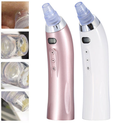 Face Pore Cleaner Blackhead Remover Vacuum Comedo Suction Diamond Dermabrasion Facial Cleaning Beauty Machine(Rose gold)