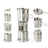 Outdoor Stainless Steel Windproof Stove Portable Camping Roast Stove Set, Specification:Stove Set+Wood Stove