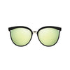 Cat Eye Sunglasses Retro Oversized Color Lens Sun Glasses(Gold Lens)