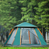 Outdoor 3-4 People Beach Thickening Rainproof Automatic Speed Open Four-sided Camping Tent, Style:Automatic Vinyl(Dark Green)