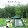 Outdoor 3-4 People Beach Thickening Rainproof Automatic Speed Open Four-sided Camping Tent, Style:Automatic Vinyl(Dark Green)