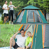 Outdoor 3-4 People Beach Thickening Rainproof Automatic Speed Open Four-sided Camping Tent, Style:Upgraded Large Vinyl(Dark Green)