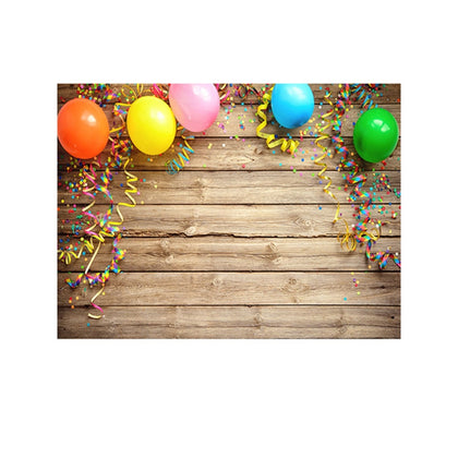 2.1m x 1.5m Wooden Board Balloon Children Birthday Party Cartoon Photography Background clothC
