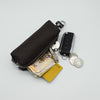 Car Keys Holder Genuine Leather Coin Purse for Men Key Wallets(Red)