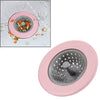 Vanzlife Dishwasher Filter Pool Floor Drain Household Kitchen  Anti-blocking Anti-seal Washing Net Bag Sewer Filter(Pink)