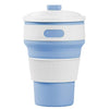 350ML Folding Portable Silicone Telescopic Drinking Coffee Cup Multi-function Silica Cup Travel(BLue)