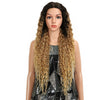 Long Curly Hairpiece High Temperature Fiber Hair 23 Inch Natural Blonde Synthetic Lace Front Wigs( SX282 4T27 Small wig)