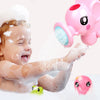 Baby Bath Toys Plastic Elephant Shape Animal Bathroom Water Spray Toy for Children Shower Swimming(Pink)