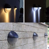 2 PCS Solar Power Light Sensor 6 Energy Saving Lamp LED Wall Light Outdoor Garden Fence Waterproof Lamp Night Light(White)