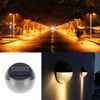 2 PCS Solar Power Light Sensor 6 Energy Saving Lamp LED Wall Light Outdoor Garden Fence Waterproof Lamp Night Light(Warm White)