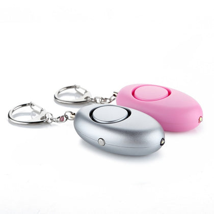 Oval Anti-wolf Keychain Alarm LED Flashlight, Random Color Delivery