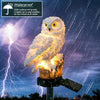 Solar Powered Owl Shape LED Night Light Garden Lawn Lamp(White)